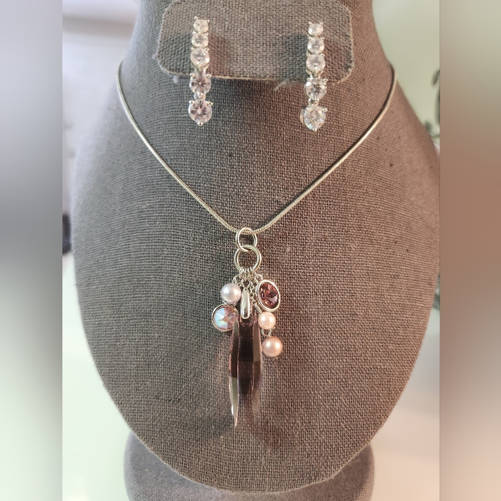 Touchstone Crystal Charmed Pendant Necklace - Picture 6 of 11